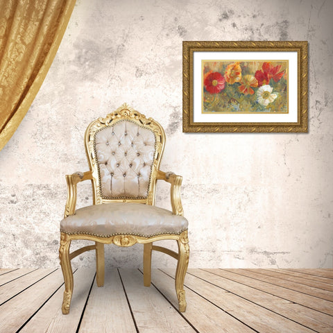 Autumns Gold Ornate Wood Framed Art Print with Double Matting by Vollherbst-Lane, Elaine