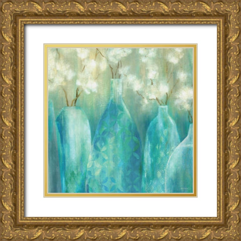 Topaz Arrangement Gold Ornate Wood Framed Art Print with Double Matting by Robinson, Carol