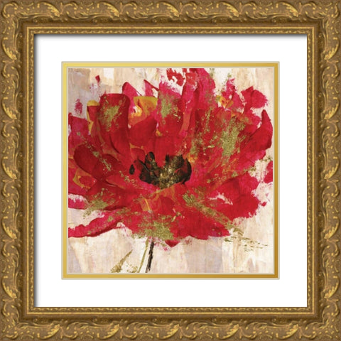 Red Infusion III Gold Ornate Wood Framed Art Print with Double Matting by Craven, Katrina