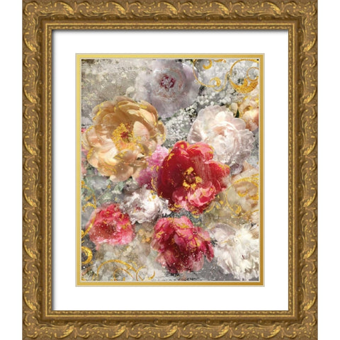 Roses Everlasting I Gold Ornate Wood Framed Art Print with Double Matting by Nan