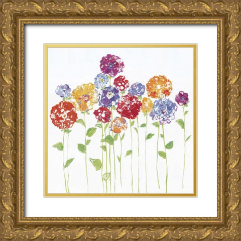 Pretty Posies II Gold Ornate Wood Framed Art Print with Double Matting by Swatland, Sally