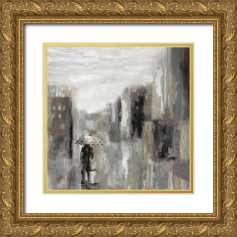 Rainy Weekend Gold Ornate Wood Framed Art Print with Double Matting by Nan