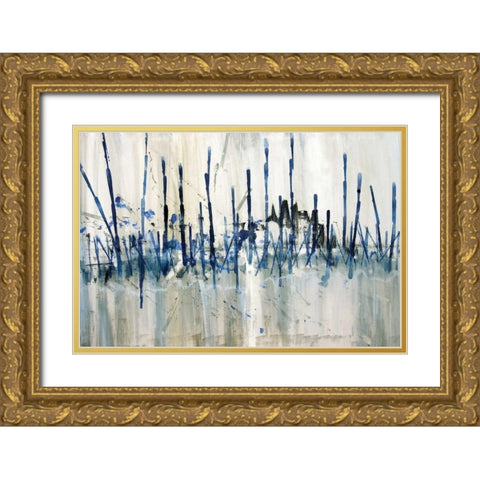 Marshes Edge Gold Ornate Wood Framed Art Print with Double Matting by Jill, Susan