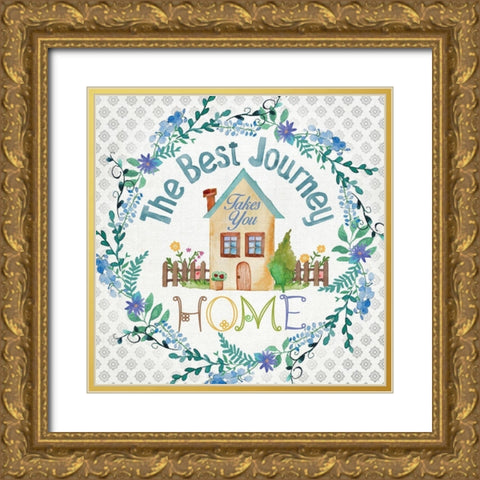 The Best Journey Gold Ornate Wood Framed Art Print with Double Matting by Knutsen, Conrad