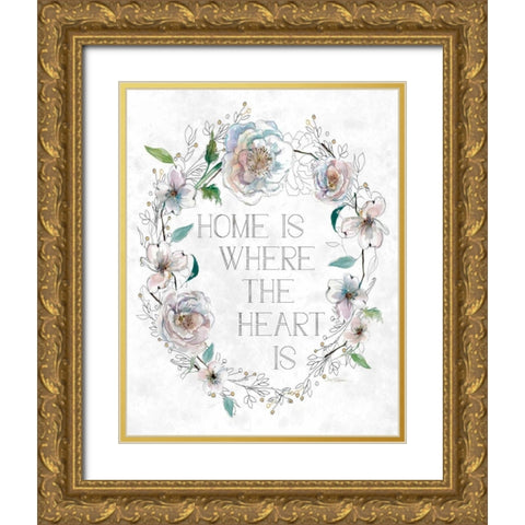 Home Sampler Gold Ornate Wood Framed Art Print with Double Matting by Robinson, Carol