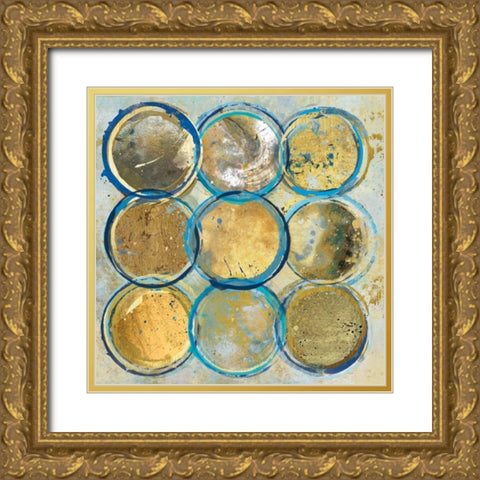 Indigo Gold Gold Ornate Wood Framed Art Print with Double Matting by Robinson, Carol