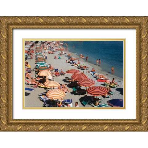 Beach Holiday Gold Ornate Wood Framed Art Print with Double Matting by Delimont, Danita