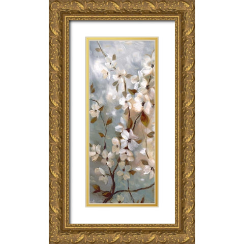 Blossoms of Spring I Gold Ornate Wood Framed Art Print with Double Matting by Nan