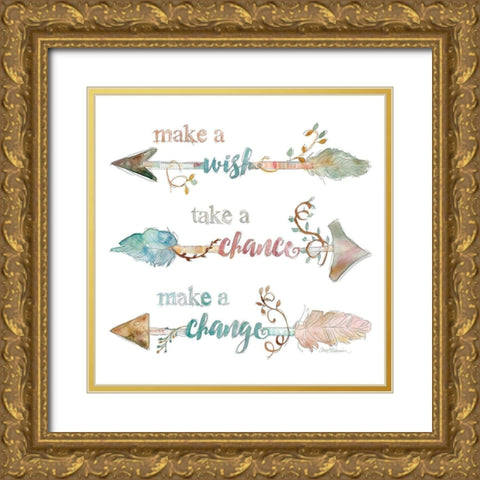 Make a Wish Gold Ornate Wood Framed Art Print with Double Matting by Robinson, Carol