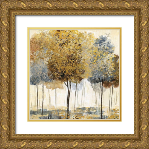 Metallic Forest I Gold Ornate Wood Framed Art Print with Double Matting by Nan