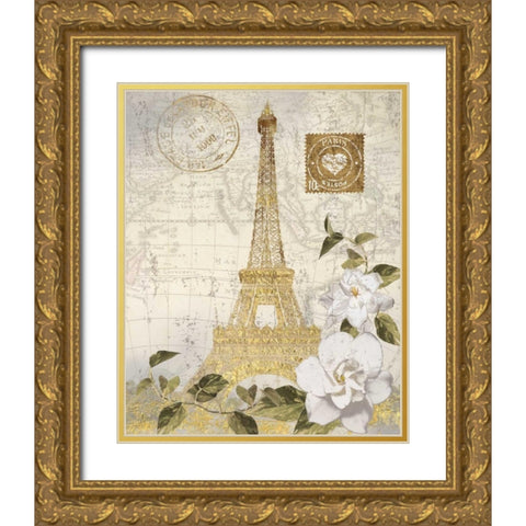 Jaime Je Vis Gold Ornate Wood Framed Art Print with Double Matting by Nan