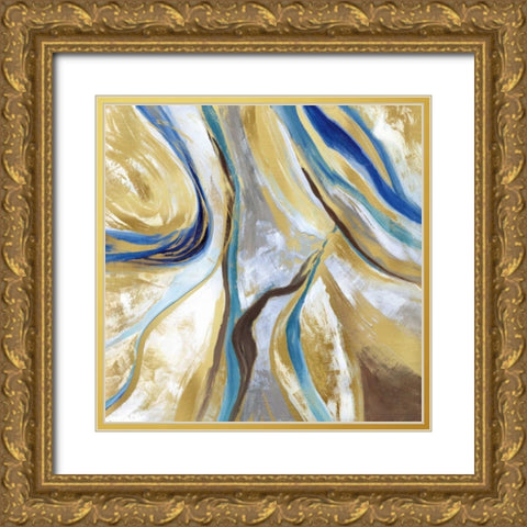 Agate and Gold II Gold Ornate Wood Framed Art Print with Double Matting by Nan