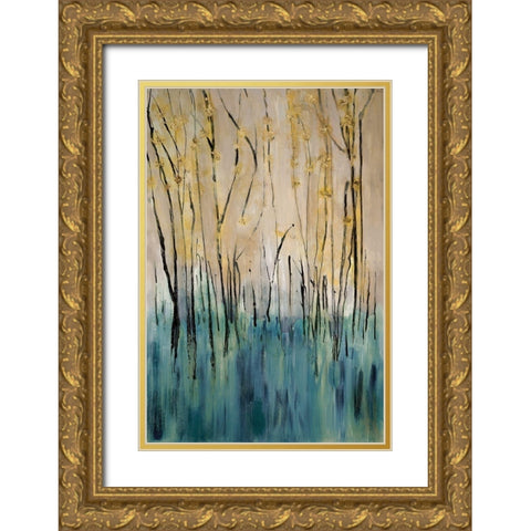 Mountain Air Gold Ornate Wood Framed Art Print with Double Matting by Jill, Susan