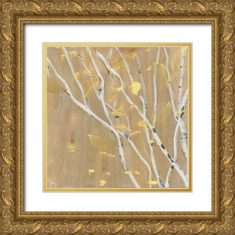 Birch Wood I Gold Ornate Wood Framed Art Print with Double Matting by Jill, Susan
