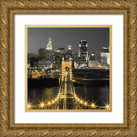 Bridge Above Gold Ornate Wood Framed Art Print with Double Matting by Delimont, Danita