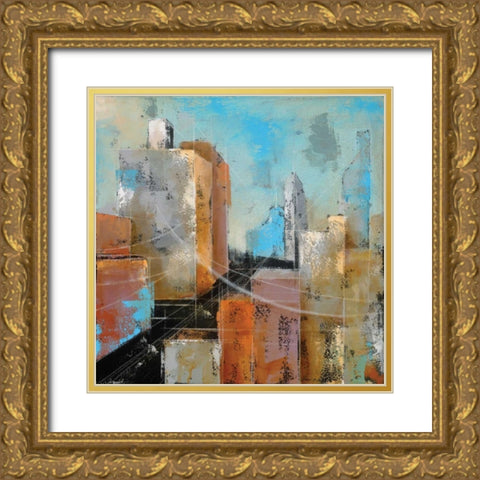 Streetscape II Gold Ornate Wood Framed Art Print with Double Matting by Berman, Ken