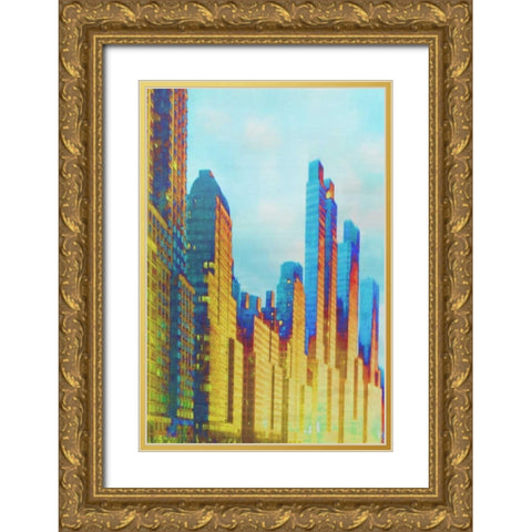 West Side Gold Ornate Wood Framed Art Print with Double Matting by Jill, Susan