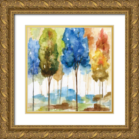 Magical Forest II Gold Ornate Wood Framed Art Print with Double Matting by Nan