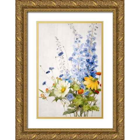 Wild Garden I Gold Ornate Wood Framed Art Print with Double Matting by Daniels, Rogier