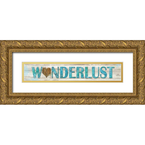 Wanderlust Gold Ornate Wood Framed Art Print with Double Matting by Robinson, Carol