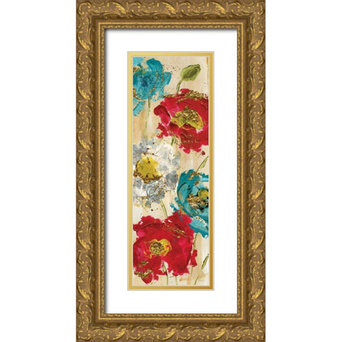 Poppy Spirit I Gold Ornate Wood Framed Art Print with Double Matting by Craven, Katrina
