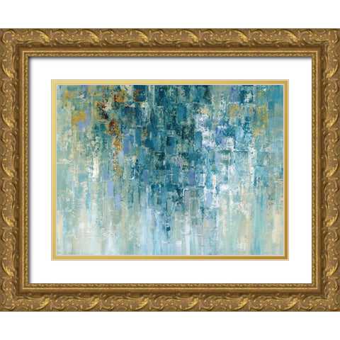 I Love the Rain Gold Ornate Wood Framed Art Print with Double Matting by Nan
