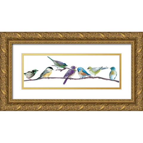 Colorful Spot Gold Ornate Wood Framed Art Print with Double Matting by Robinson, Carol