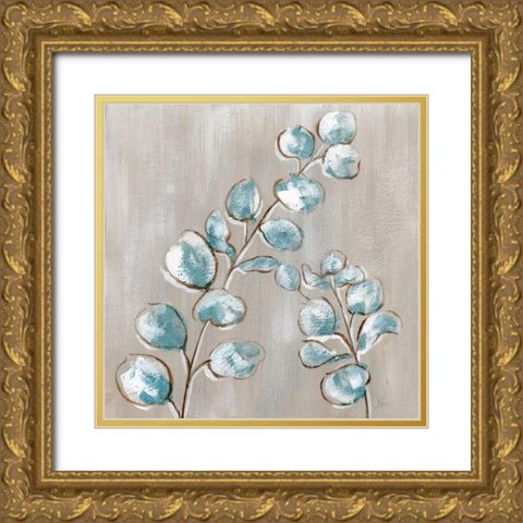 Eucalyptus I Gold Ornate Wood Framed Art Print with Double Matting by Nan