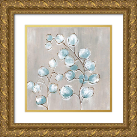 Eucalyptus III Gold Ornate Wood Framed Art Print with Double Matting by Nan