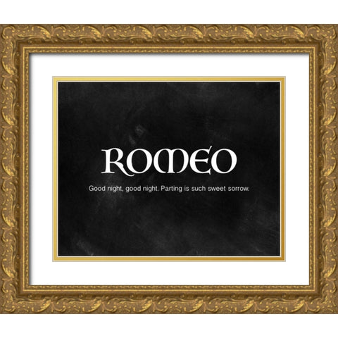 Romeo and Juliet I Gold Ornate Wood Framed Art Print with Double Matting by CAD Designs