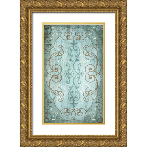 Scroll Repeat Gold Ornate Wood Framed Art Print with Double Matting by Knutsen, Conrad