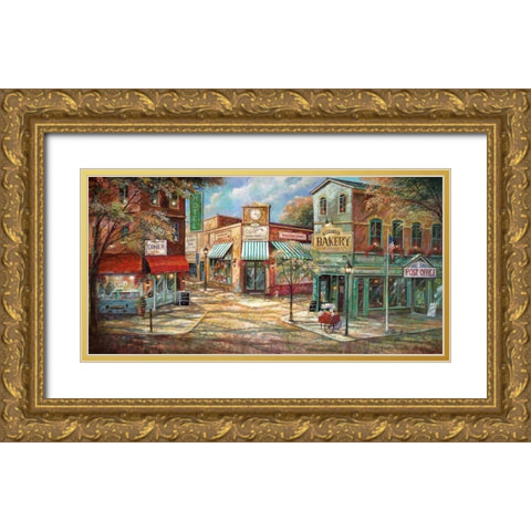 Good Morning Gold Ornate Wood Framed Art Print with Double Matting by Manning, Ruane