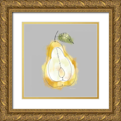 Splash Of Pear Gold Ornate Wood Framed Art Print with Double Matting by Robinson, Carol