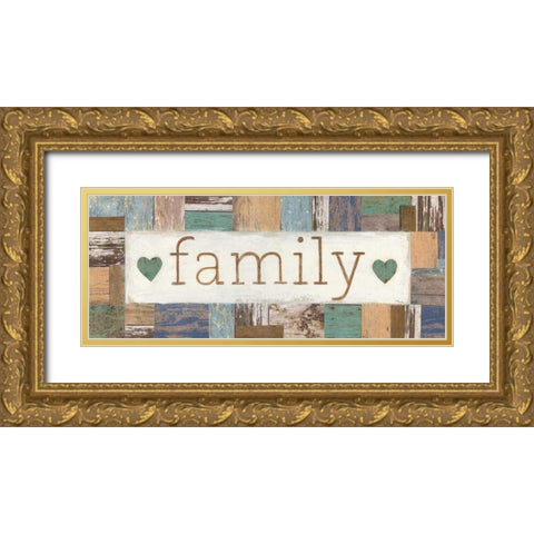 Family Gold Ornate Wood Framed Art Print with Double Matting by Tava Studios