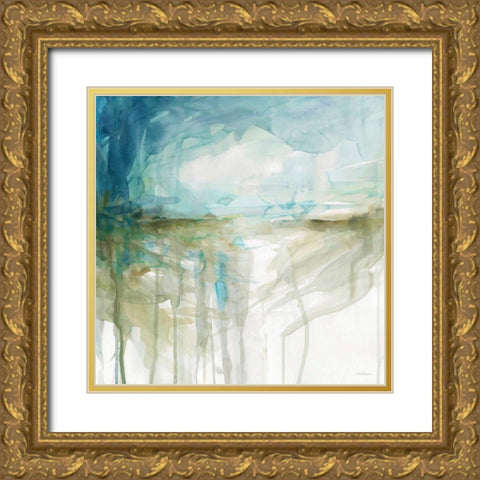 Spring Glacier Gold Ornate Wood Framed Art Print with Double Matting by Robinson, Carol