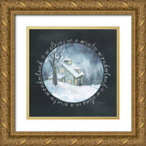 Winter Wonderland Gold Ornate Wood Framed Art Print with Double Matting by Robinson, Carol