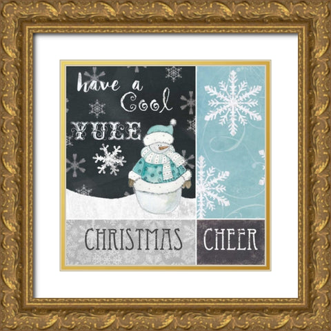 Christmas Cheer Gold Ornate Wood Framed Art Print with Double Matting by Robinson, Carol