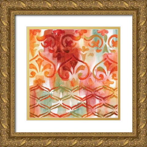 Summer Crush Pattern I Gold Ornate Wood Framed Art Print with Double Matting by Nan