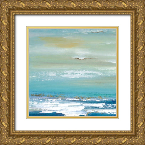 Distant Horizon Detail Gold Ornate Wood Framed Art Print with Double Matting by Tava Studios