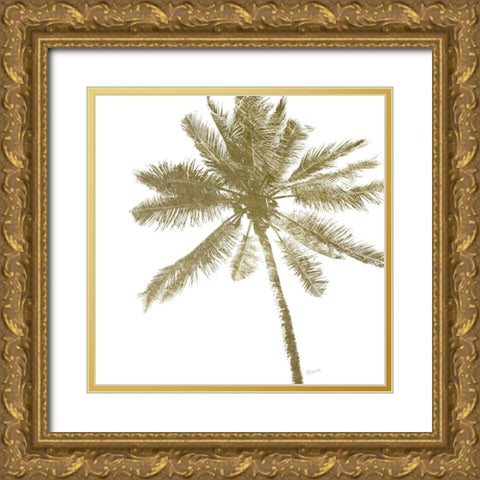 Palm Breeze II Gold Ornate Wood Framed Art Print with Double Matting by Craven, Katrina