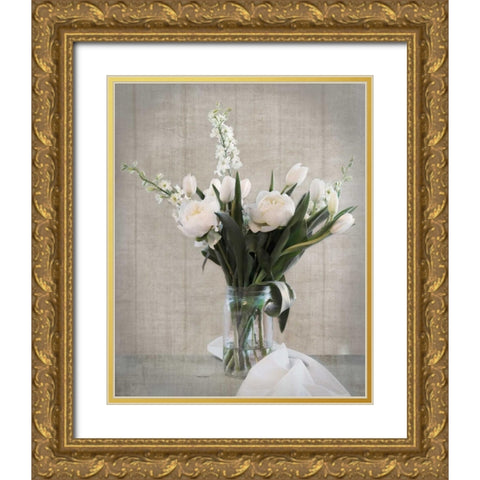 Farmhouse Bouquet II Gold Ornate Wood Framed Art Print with Double Matting by Delimont, Danita