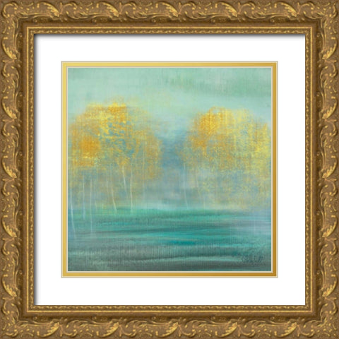 Glimmer of Sun Gold Ornate Wood Framed Art Print with Double Matting by Jill, Susan