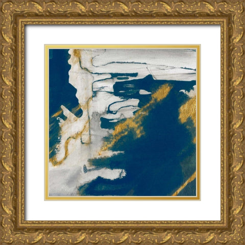 Lapis I Gold Ornate Wood Framed Art Print with Double Matting by Jill, Susan