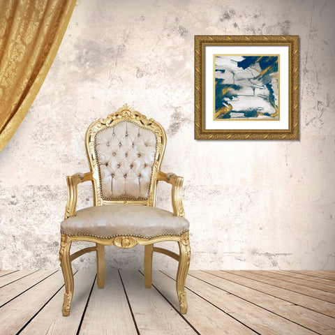Lapis II Gold Ornate Wood Framed Art Print with Double Matting by Jill, Susan