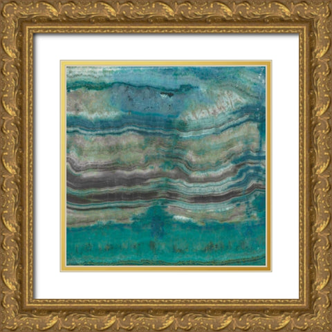 Azure I Gold Ornate Wood Framed Art Print with Double Matting by Jill, Susan
