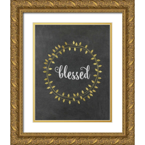 Blessed Gold Ornate Wood Framed Art Print with Double Matting by Murray, Amanda