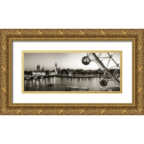 Eyes Over Thames Gold Ornate Wood Framed Art Print with Double Matting by Delimont, Danita