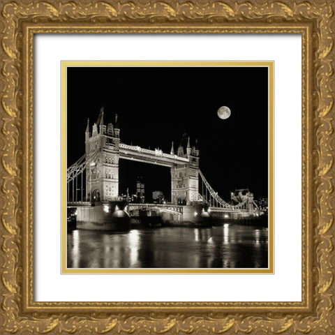 Tower Bridge Gold Ornate Wood Framed Art Print with Double Matting by Delimont, Danita