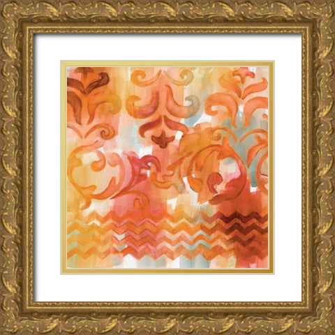 Soft Spice III Gold Ornate Wood Framed Art Print with Double Matting by Nan