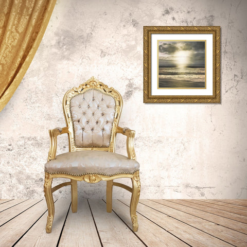 Suns Grace Gold Ornate Wood Framed Art Print with Double Matting by Calascibetta, Mike